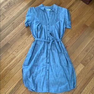 Gap tie waist denim dress